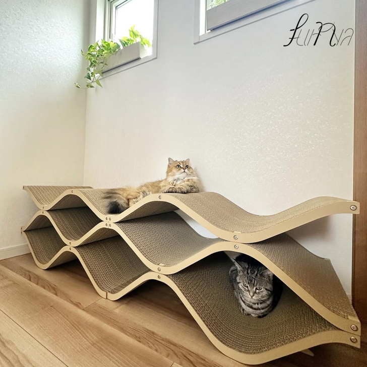 【新品未使用✨】FURNYA Cat Cellar 爪とぎ インテリア おしゃれな猫用ダンボール爪とぎ・インテリアのfurnya(ファーニャ)